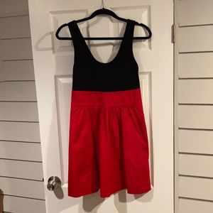 Color block dress in babydoll style